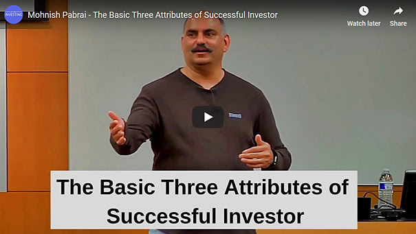 Mohnish Pabrai - The Three Basic Attributes of Successful Investor