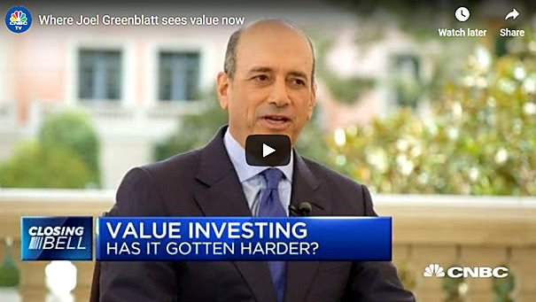 Where Joel Greenblatt sees value now