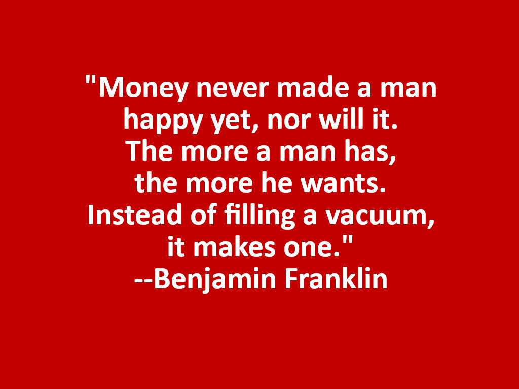 Benjamin Franklin advice