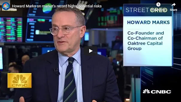 Howard Marks on market's record highs, potential risks