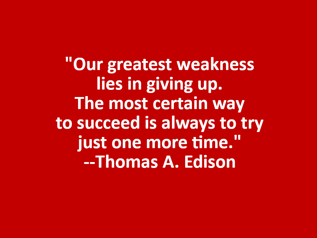 Thomas A. Edison advice