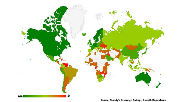 Sovereign Ratings Map