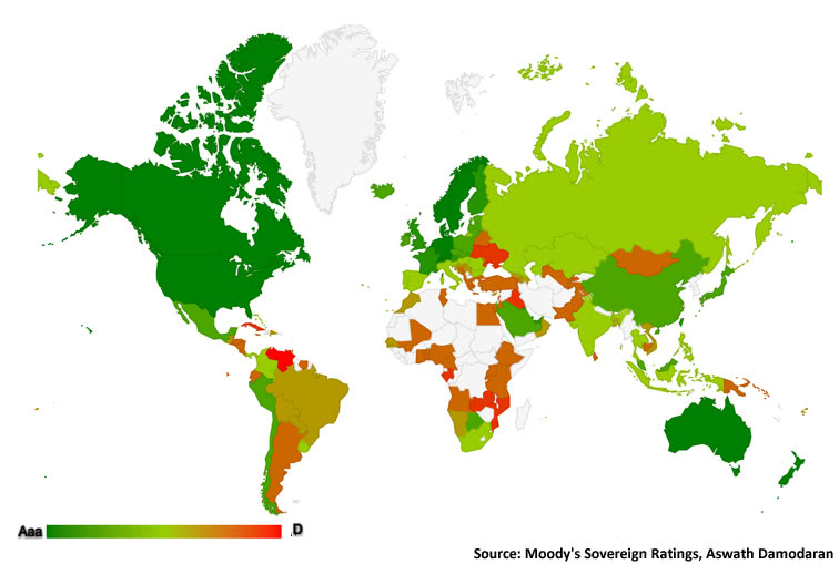 Sovereign Ratings Map