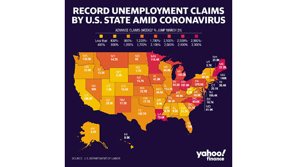 U.S. Jobless Claims by States
