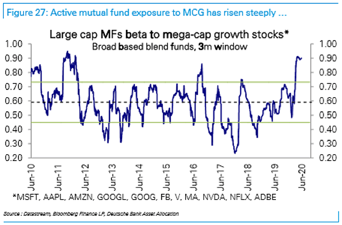 Large-Cap Mutual Funds Beta to Mega-Cap Growth Stocks