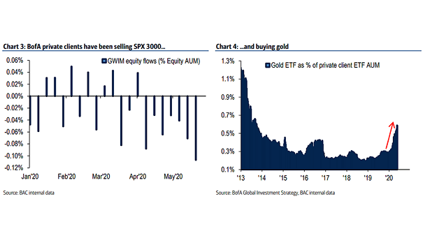 S&P 500 and Gold - GWIM Equity Flows and Gold ETF