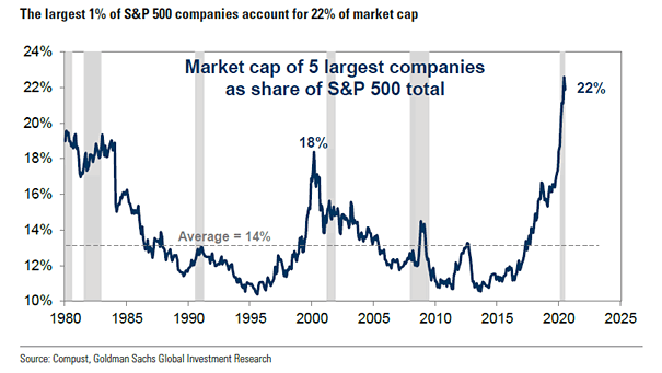 S&P 500 - Market Capitalization of Five Largest Companies