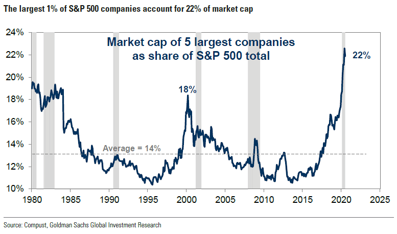 S&P 500 - Market Capitalization of Five Largest Companies