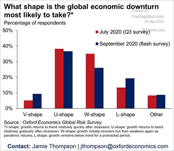 What Shape Is the Global Economic Downturn Most Likely to Take?