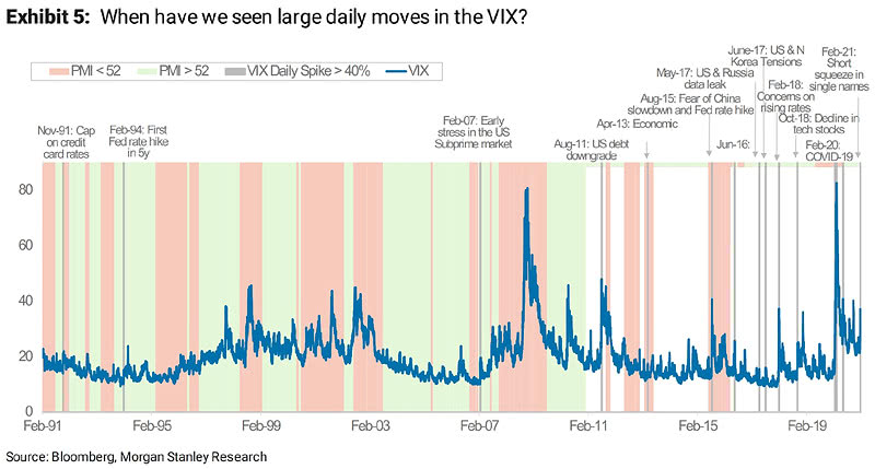 VIX Daily Spike Above 40% and PMI