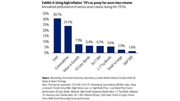Annualized Performance of Various Asset Classes During the 1970s