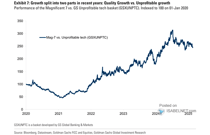 Magnificent Seven Stocks vs. Unprofitable Tech