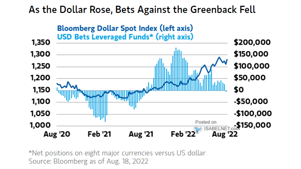 Bloomberg Dollar Spot Index and USD Bets Leveraged Funds