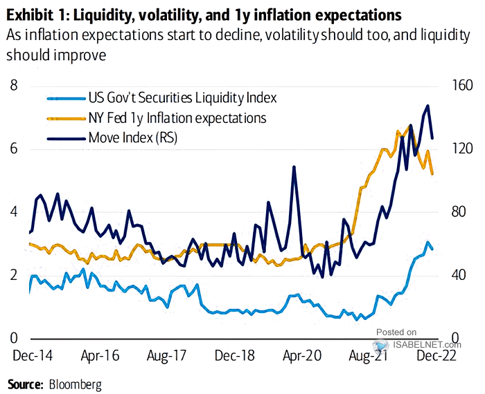 Liquidity, Volatility and 1-Year Inflation Expectations