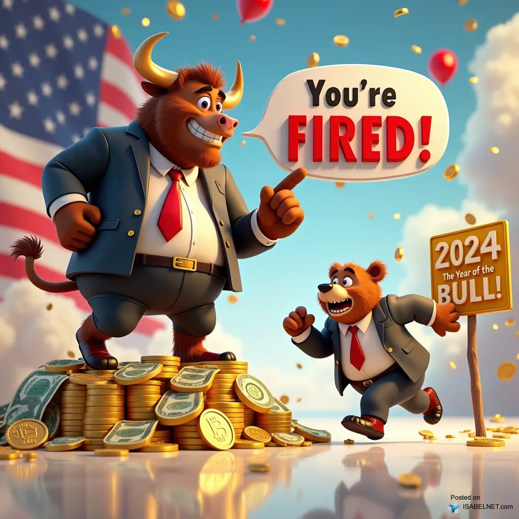 ISABELNET Cartoon of the Day - You're Fired! Bull vs. Bear