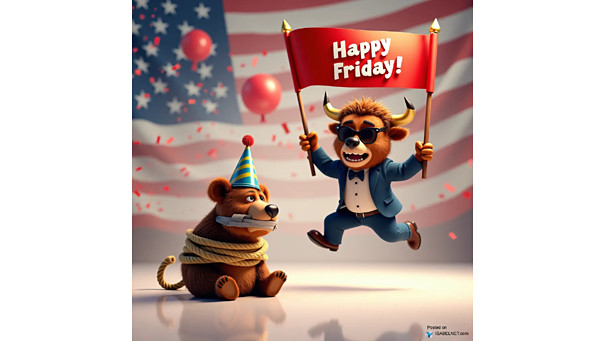 ISABELNET Cartoon of the Day - Bull vs. Bear, Happy Friday