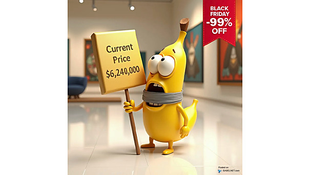 ISABELNET Cartoon of the Day - Duct-Taped Banana, Black Friday