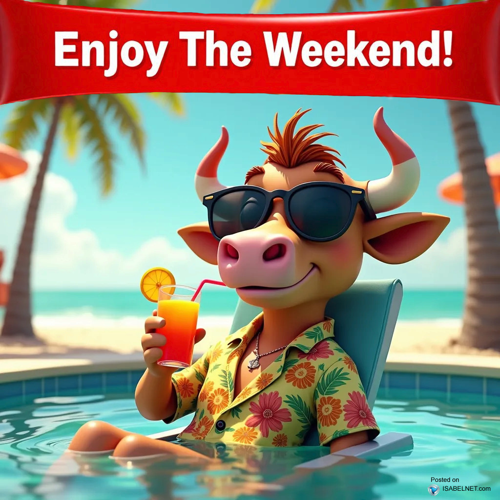 ISABELNET Cartoon of the Day - Bull, Enjoy The Weekend