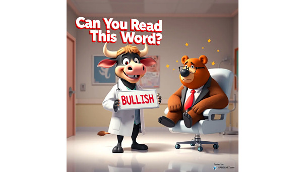 ISABELNET Cartoon of the Day - Bullish, Can You Read This Word?