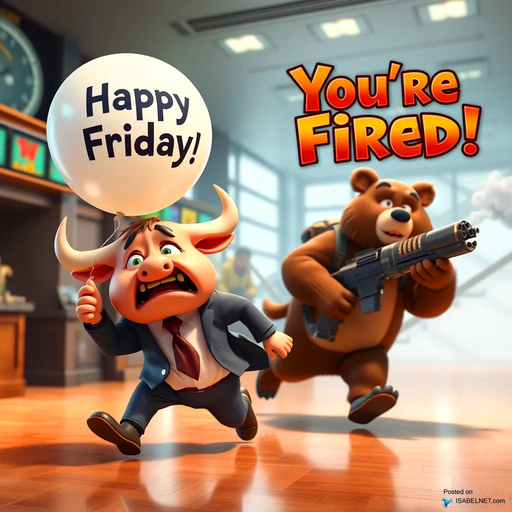 ISABELNET Cartoon of the Day - You're Fired! Bull vs. Bear