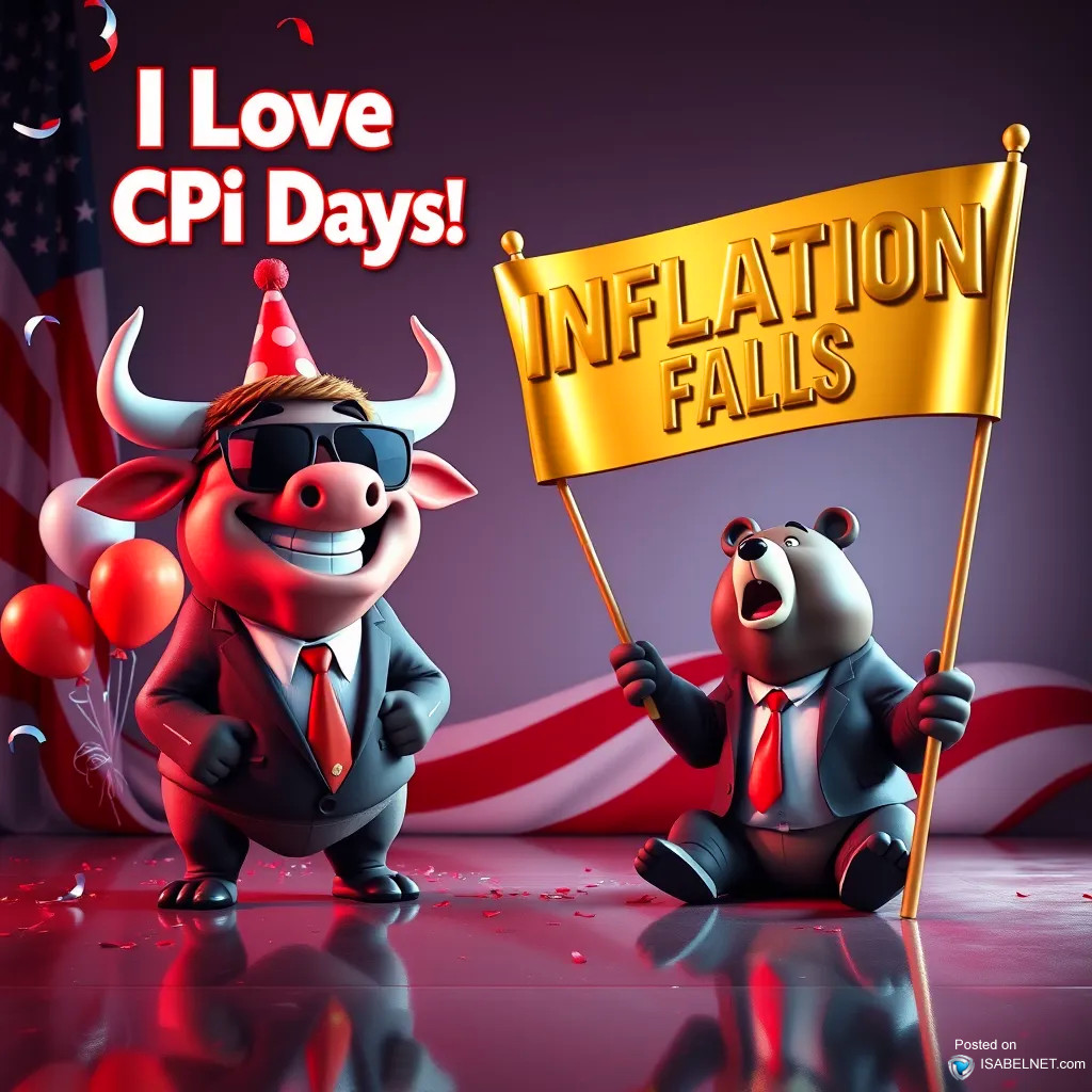ISABELNET Cartoon of the Day - I Love CPI Days! Inflation Falls!