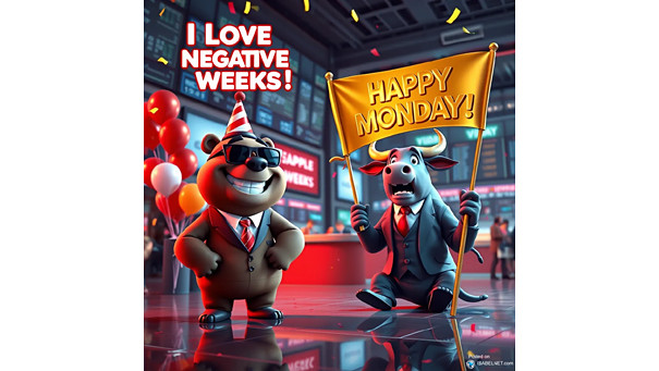 ISABELNET Cartoon of the Day - I Love Negative Weeks! Happy Monday!