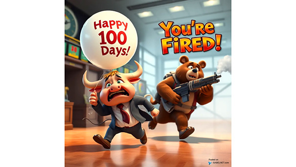 ISABELNET Cartoon of the Day - Happy 100 Days! You're Fired!