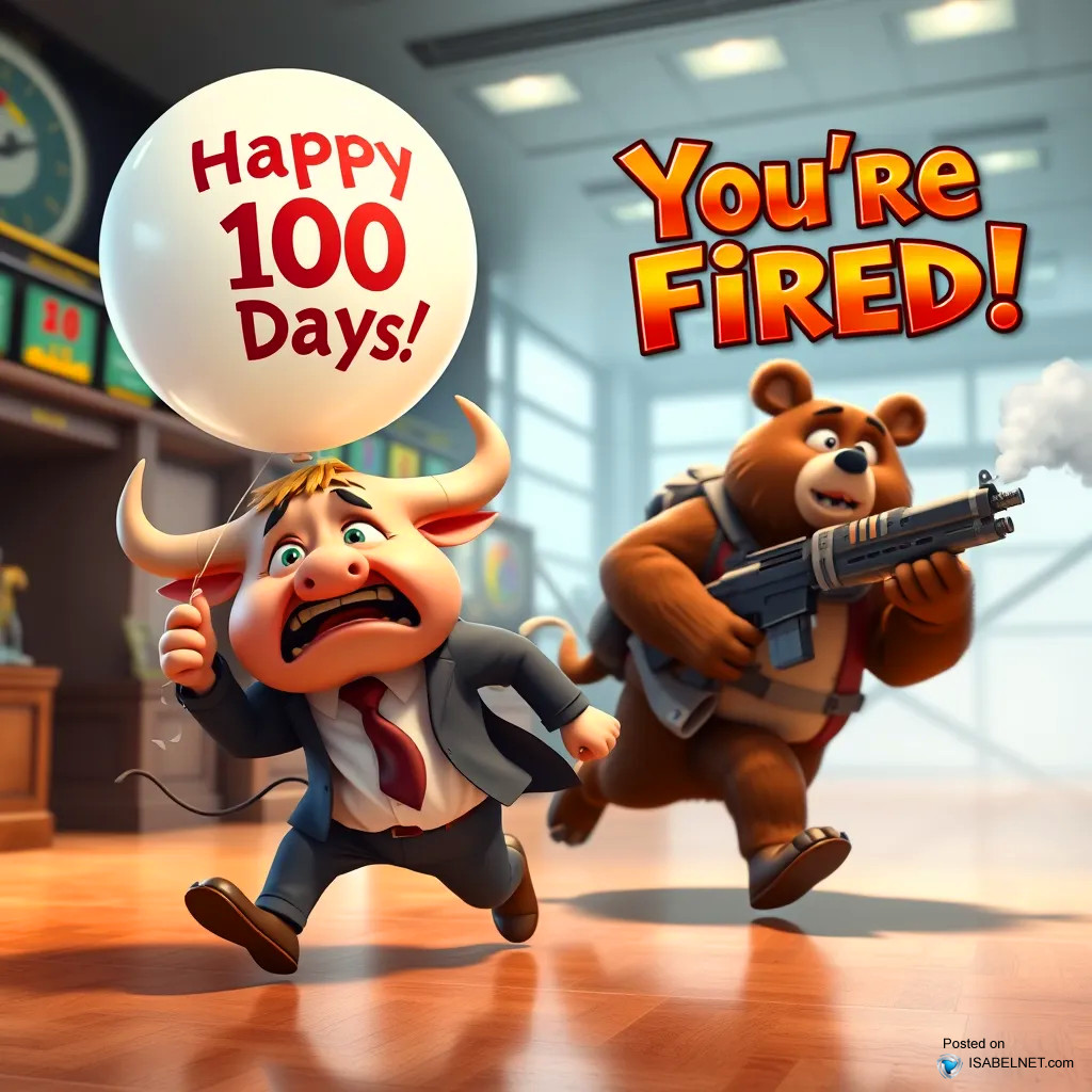 ISABELNET Cartoon of the Day - Happy 100 Days! You're Fired!